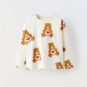 Zara Care Bears Long Sleeve Tee - Size 4-5